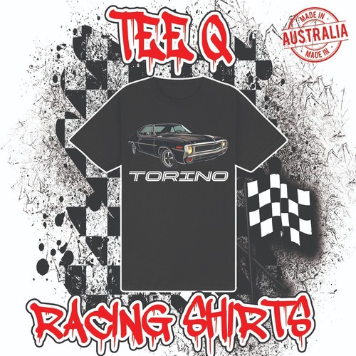 Ford torino black tee - torino, muscle