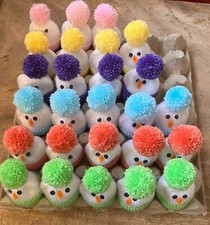 Handmade knitted Easter egg
