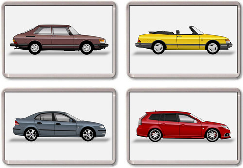 Fridge magnet saab - -,