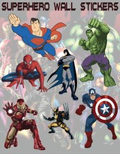 Superhero Wall Stickers (Sizes A5-A0)