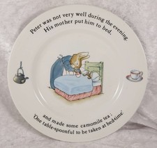 Wedgwood Peter Rabbit small side plate7 inches across Beatrix Potter bedtime