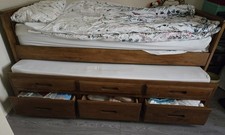 Captain Wooden Twin Bed with Storage Drawers