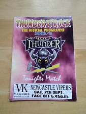 2002/2003 HULL THUNDER V NEWCASTLE VIPERS - ICE HOCKEY PROGRAMME 7/9