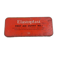Vintage Elastoplast Metal Tin Empty Plasters Band Aid Medical Display Film Prop