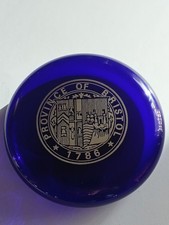 BRISTOL BLUE GLASS Paperweight