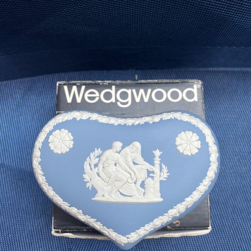 Wedgwood blue jasperware heart - blue,