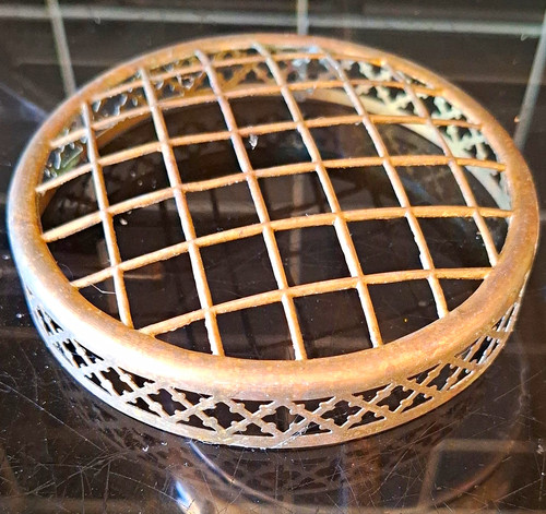 Old vintage brass round mesh - brass,