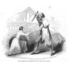 THEATRE Scene from Bohemians at the Adelphi - Antique Print 1843