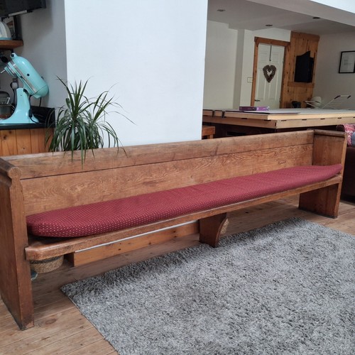 Solid oak church pew - solid, with