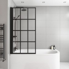 Black Grid Left Hand Shower