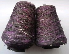 2 Cones  Variegated Slub Yarn For Machine Knitting With Remains Of Knoll Label