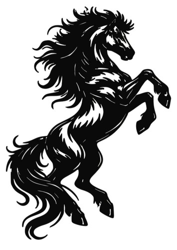 Majestic rearing stallion - majestic,