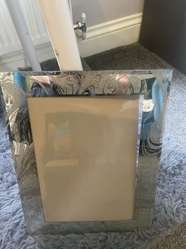 Silver glitter mirrored - silver,