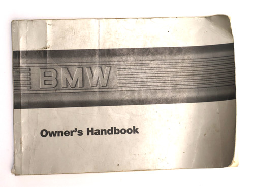 Bmw oem e30 owners manual - bmw,