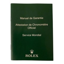 ROLEX Manuel de Garantie Service Mondial Translation Booklet Manual 563.81