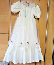 BRIDESMAID DRESS TIARA GLOVES ROMANTICA IVORY 24"  BUST 6 - 7 YEARS CONFIRMATION