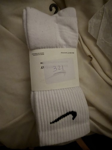 White nike dri fit socks - socks, large