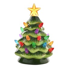 Ceramic green christmas tree - green,