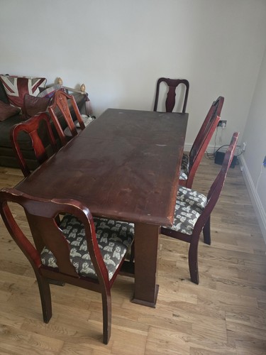 Table with chairs - 6, chairs.