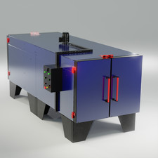 Powder coating oven for alloy wheel refurbishment