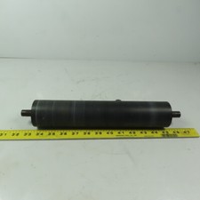 Steel 2.35" Diam. x 11-3/4" Black Rubber Lagged Gravity Conveyor Roller