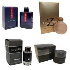 Mens Aftershave Miniature Mini Gift Travel x4 Prada Mont Blanc Halston Aigner