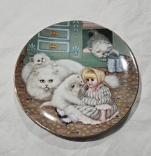 Country Kitties Collectiors Plate Limited Edition 23k Gold Rim Cat Design Rare