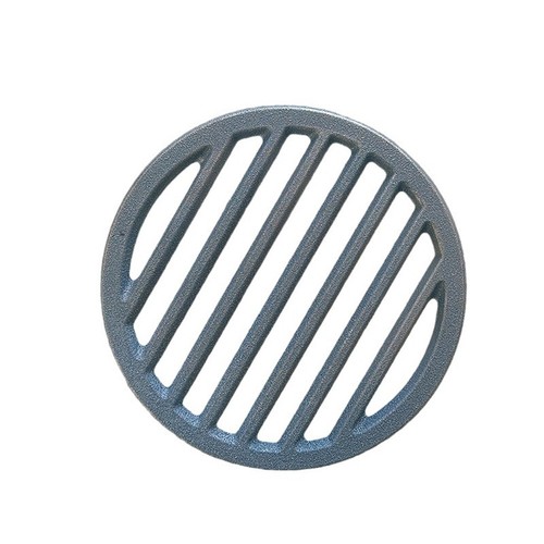 Black round cast iron fire - cast,