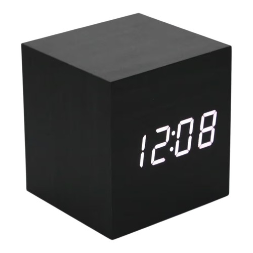 Wooden alarm clock mini cube - mini,