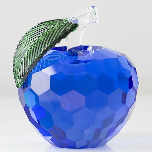 Crystal apple figurine - crystal,