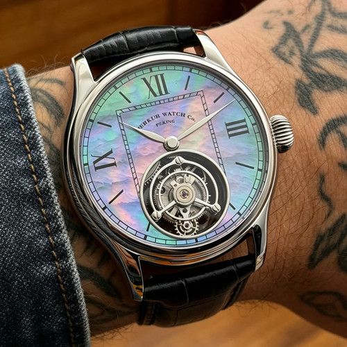 Merkur tourbillon watch men - tourbillon,