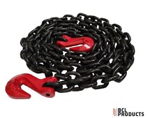 10mm Grade 80 Towing Chain / Recovery With  Grab hook Each End - Choose Length
