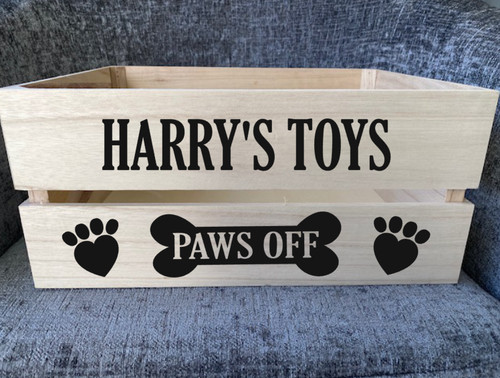 Personalised dog toy - dog, box