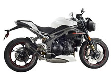 Speed Triple 1050 3-1 Exhaust SP Engineering SC-1 Carbon Stubby 2018 2019 2020