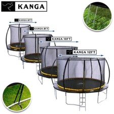 TRAMPOLINE KANGA PREMIUM 6FT 8FT 10FT 12FT WITH ENCLOSURE, LADDER & ANCHOR KIT