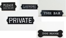 Cast Iron Rustic Signs-