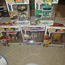 Pop Funko! Dragonzord, Megazord, White Tigerzord, Green and White Ranger Bundle.