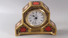 CROWN DERBY IMARI 1128 MANTEL CLOCK 1ST LV111