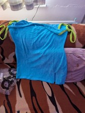 Blue Towelling Beach Dress