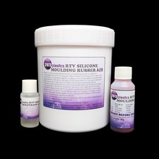 RTV Brush On Thixotropic Silicone Moulding Rubber 1kg 40g kit FAST CURING