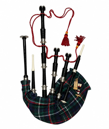 Scottish tartan bagpipe - scottish, brown