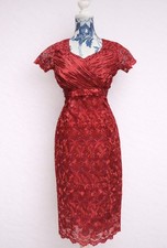 Red Lace Midi Dress Vintage