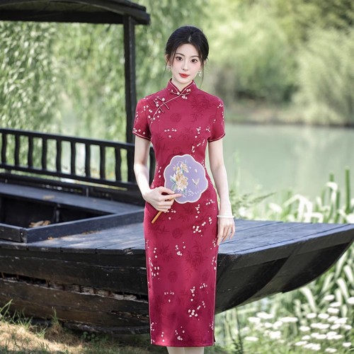 Elegant red cherry blossom - red,