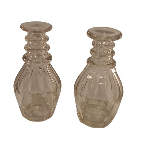 Antique cut glass decanters - glass,