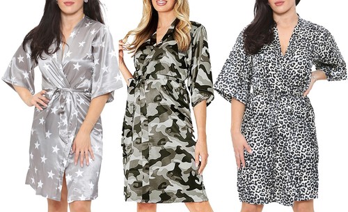 Satin dressing gown - ex, m&s
