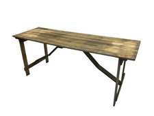 Folding wooden trestle tables