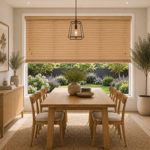 Oak faux wood venetian blinds - faux,
