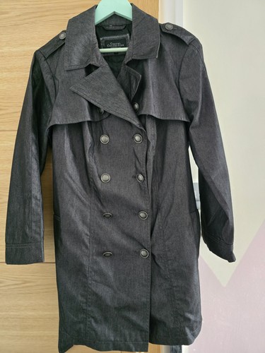Womens trench coat - womens, charcoal