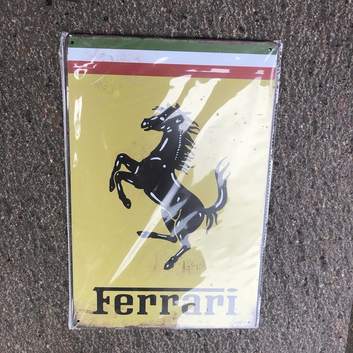 Ferrari metal sign - metal,