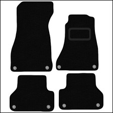 FITS AUDI A4 B9 2015 & ONWARDS TAILORED BLACK CAR FLOOR MATS SET (8 CLIPS)